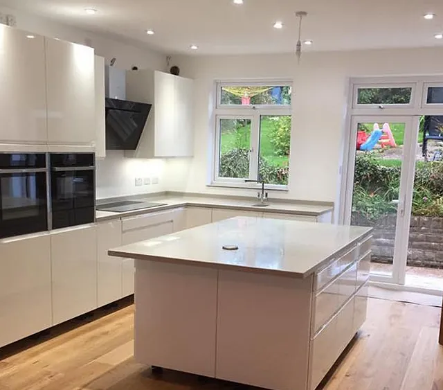 A kitchen that has had electrics installed by our team